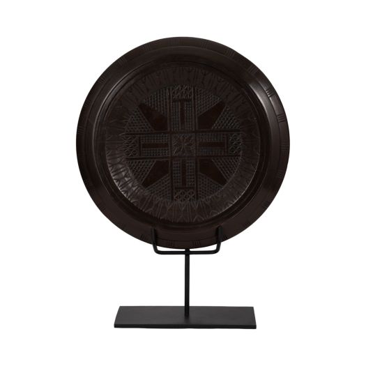 WOOD, 24 AZTEC TABLE ACCENT, BROWN