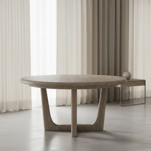 Wood Round Dining Table KD