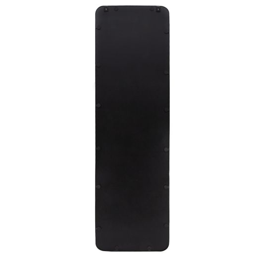 Wood Box Mirror With Ring Detail, Beige