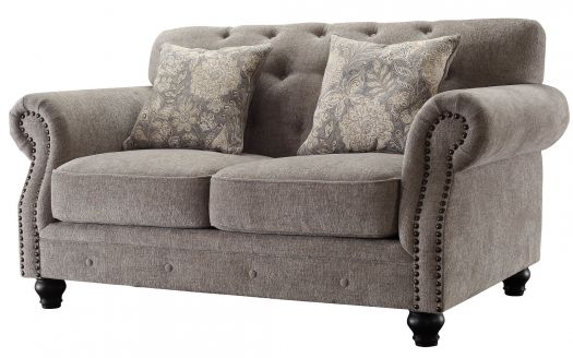 Roots Nebraska Grey Gold Loveseat