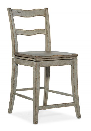 La Riva Ladder Back Swivel Counter Stool