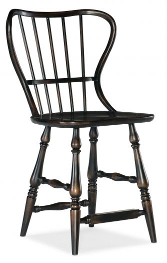 Spindle Back Counter Stool-Black