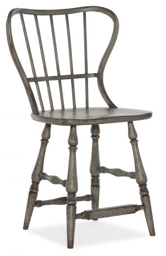 Spindle Back Counter Stool-Speckled Gray