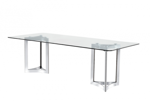 Alexa Clear Glass Dining Table