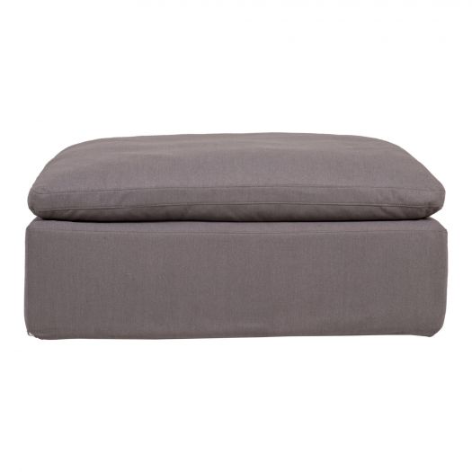 Clay Ottoman Livesmart Fabric Light Grey