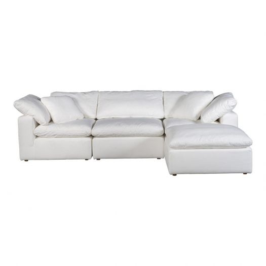 Clay Lounge Modular Sectional Livesmart Fabric Cream