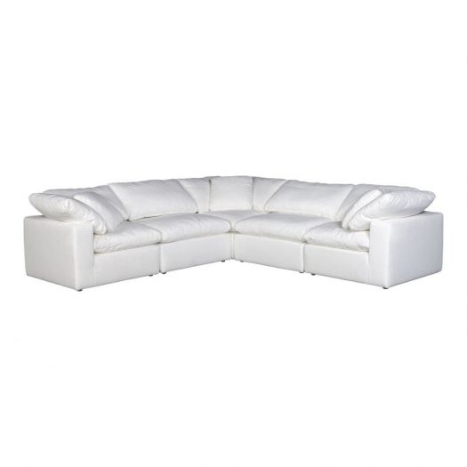 Clay Classic L Modular Sectional Livesmart Fabric Cream