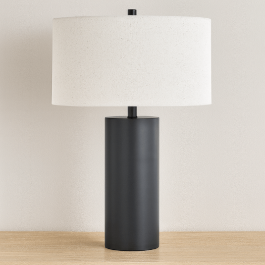Zenith Matt Black Table Lamp