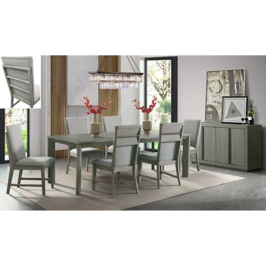 Nashville Grey Dining Table Set - No Server